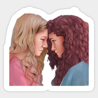 Euphoria Rue and Jules (Zendaya and Hunter Schafer) Sticker